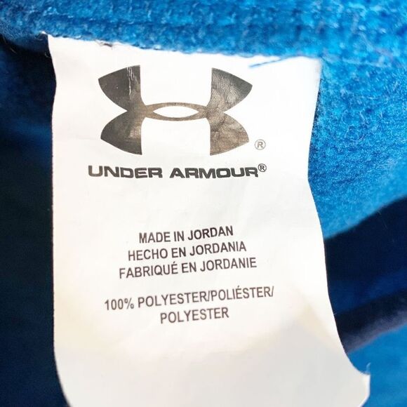 Under Armour Boys Fleece 1/2 Zip Pocket in Graphite Blue Youth Size YLG Large - Picture 6 of 8